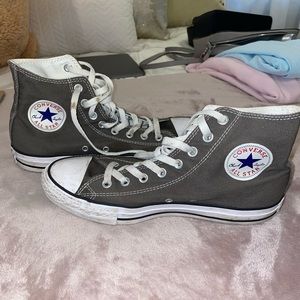 dark gray hightop converse